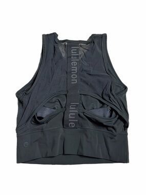 Lululemon Mesh-Back Training Cropped Tank Top *Graphic (Graphite Grey) Size 4